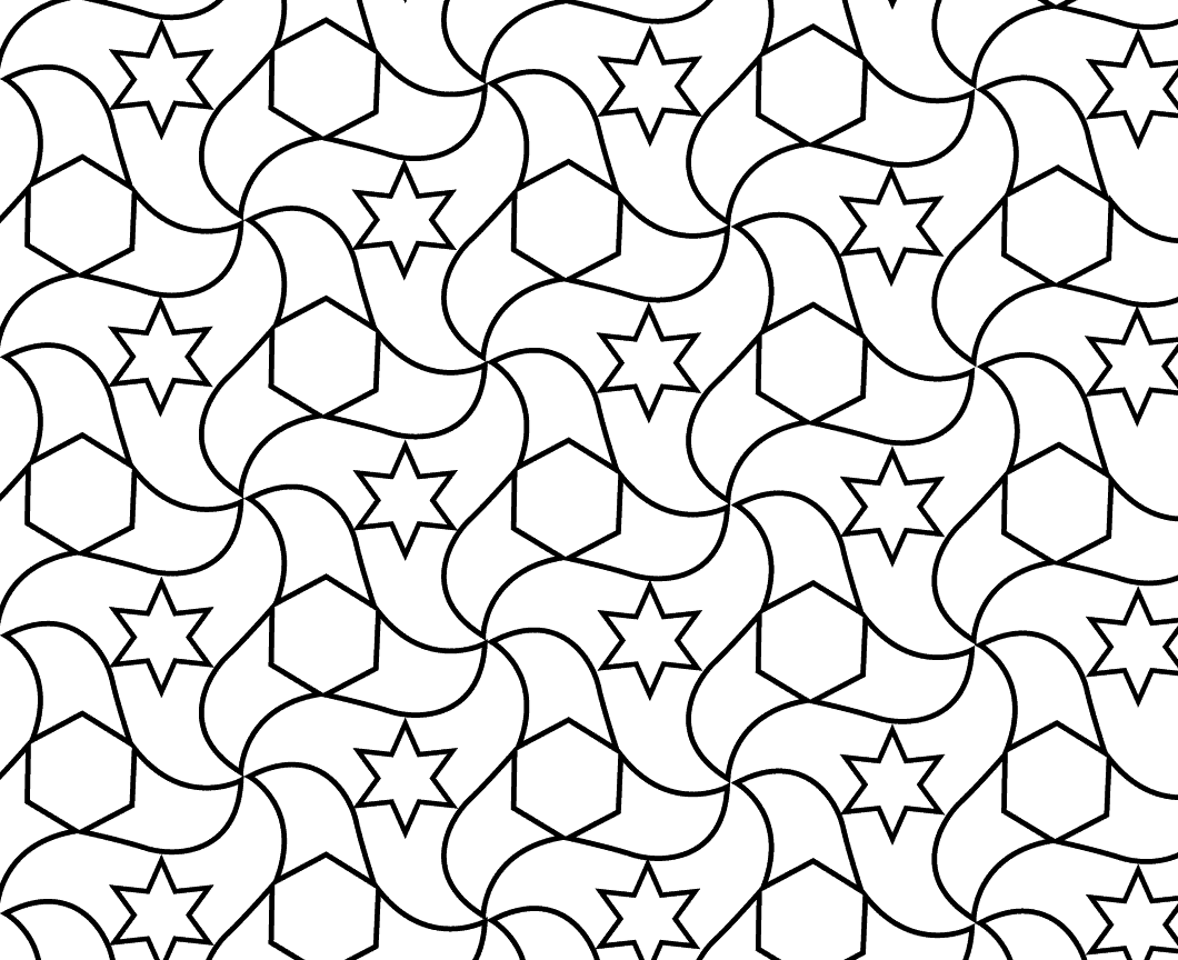 1060x864 Tessellation Coloring Pages For Kids Sheets Freeions Printable