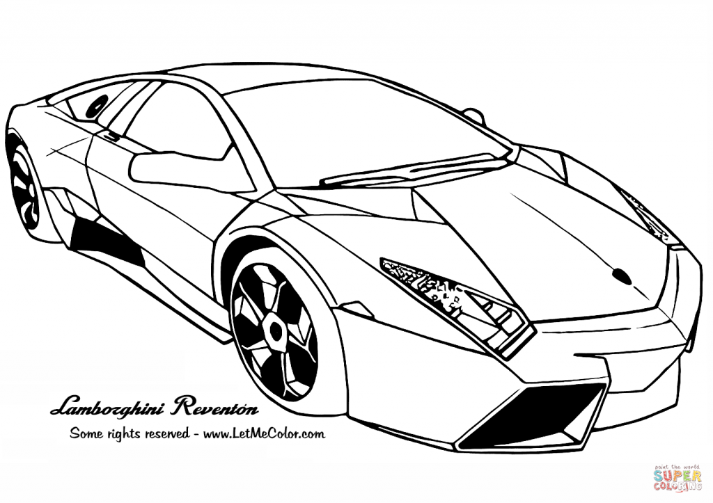 1024x723 Lamborghini Reventon Car Coloring Page