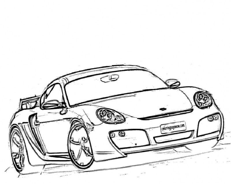 800x638 Porsche Coloring Pages