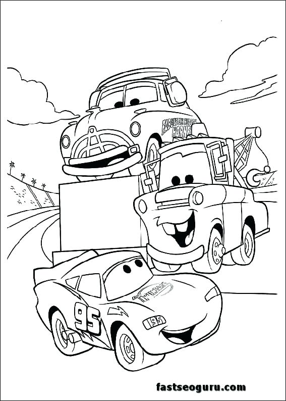 567x794 Mcqueen Coloring Page