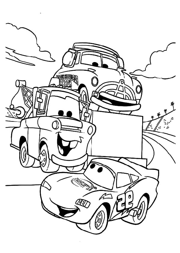 600x840 Tow Mater Say Hallo To Mcqueen Coloring Pages Color Luna