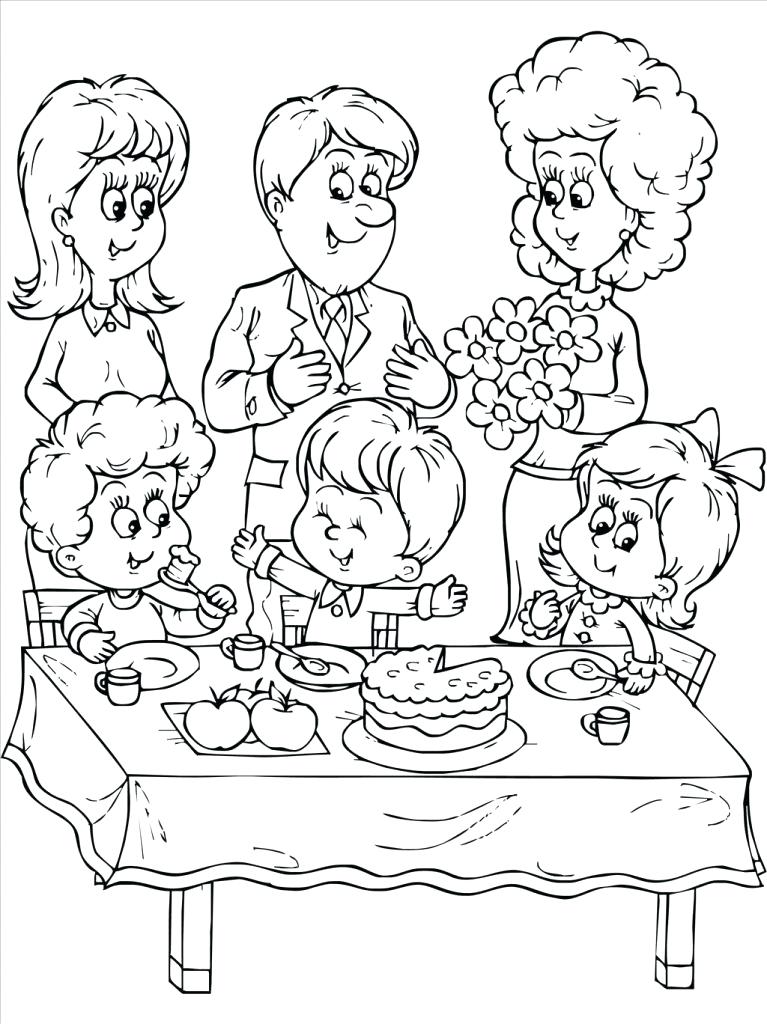 767x1024 My Family Tree Colouring Pages