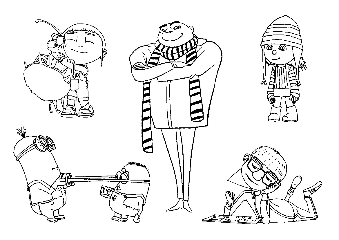 1169x827 Free Printable Despicable Me Coloring Pages For Kids