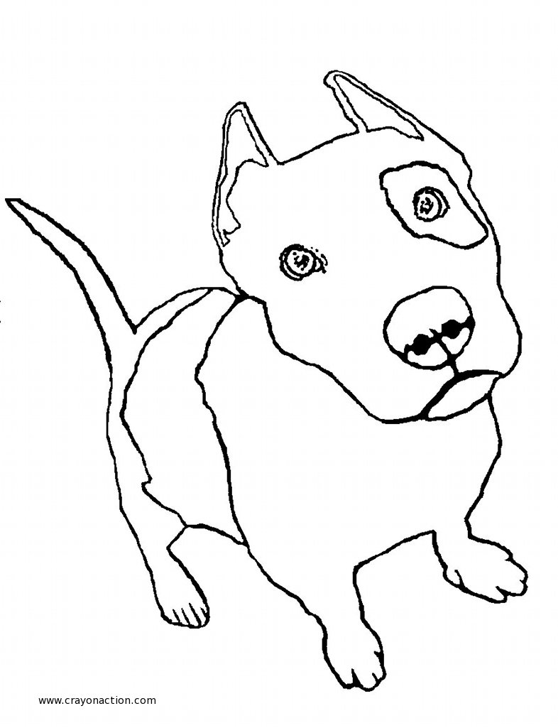 786x1025 Pit Bull Puppy Coloring Page Crayon Action Coloring Pages