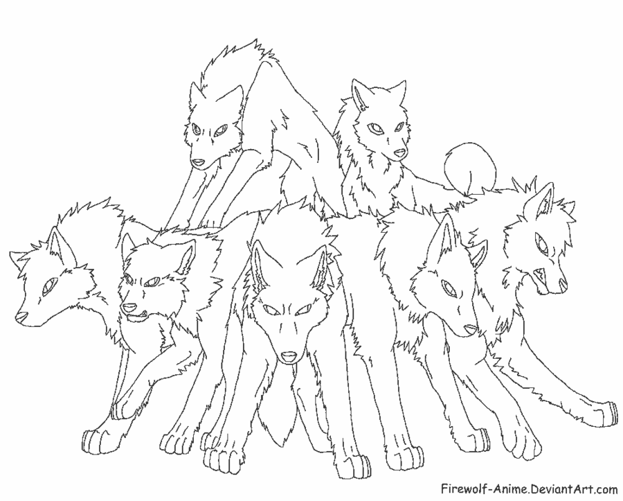 900x723 Best Photos Of Anime Wolf Coloring Pages