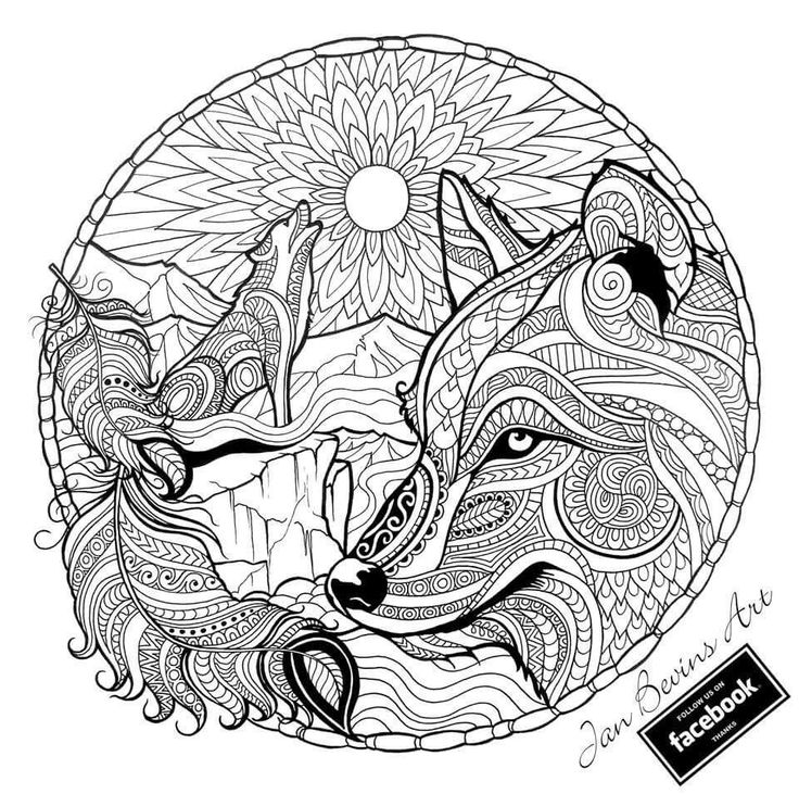 736x731 Best Adult Coloring Pages Of Wolf Images