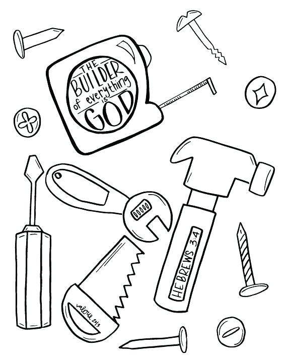 568x712 Tool Coloring Pages Amazing Construction Tools Coloring Pages New