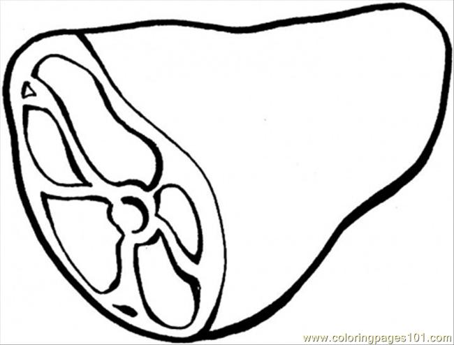 650x494 Big Piece Of Meat Coloring Page