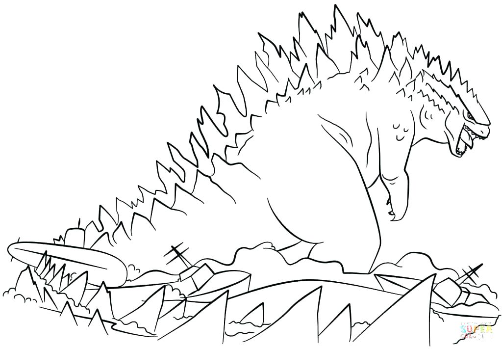 1024x711 Godzilla Coloring Pages Coloring Pages For Kids Godzilla