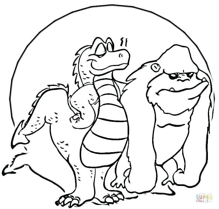 750x717 Godzilla Coloring Page Coloring Pages With Baby Godzilla Vs