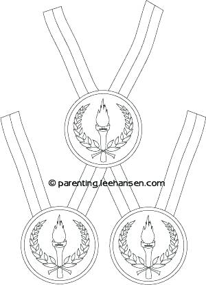 300x415 Olympic Coloring Pages Medals Picture Or Stamp Olympic Gold