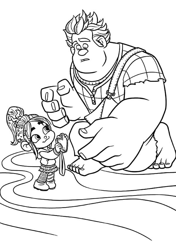 600x844 Vanellope Offer Her Medal To Wreck It Ralph Coloring Pages Batch