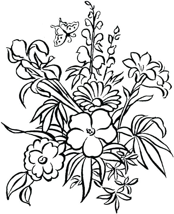 585x720 Flowers Coloring Pages Free Printable Printable Medallion Coloring