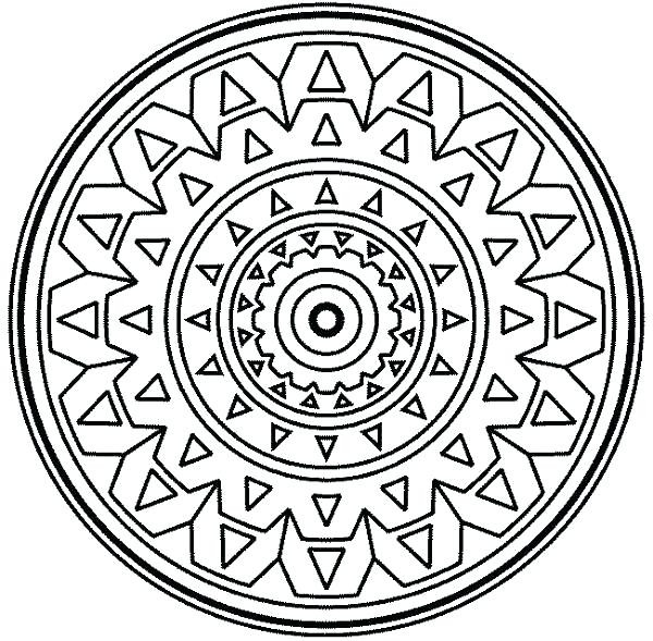 600x589 Printable Medallion Coloring Pages