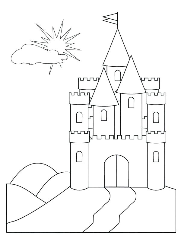600x792 Color Castle Love Addict Kids Coloring Medieval Castle How To Draw