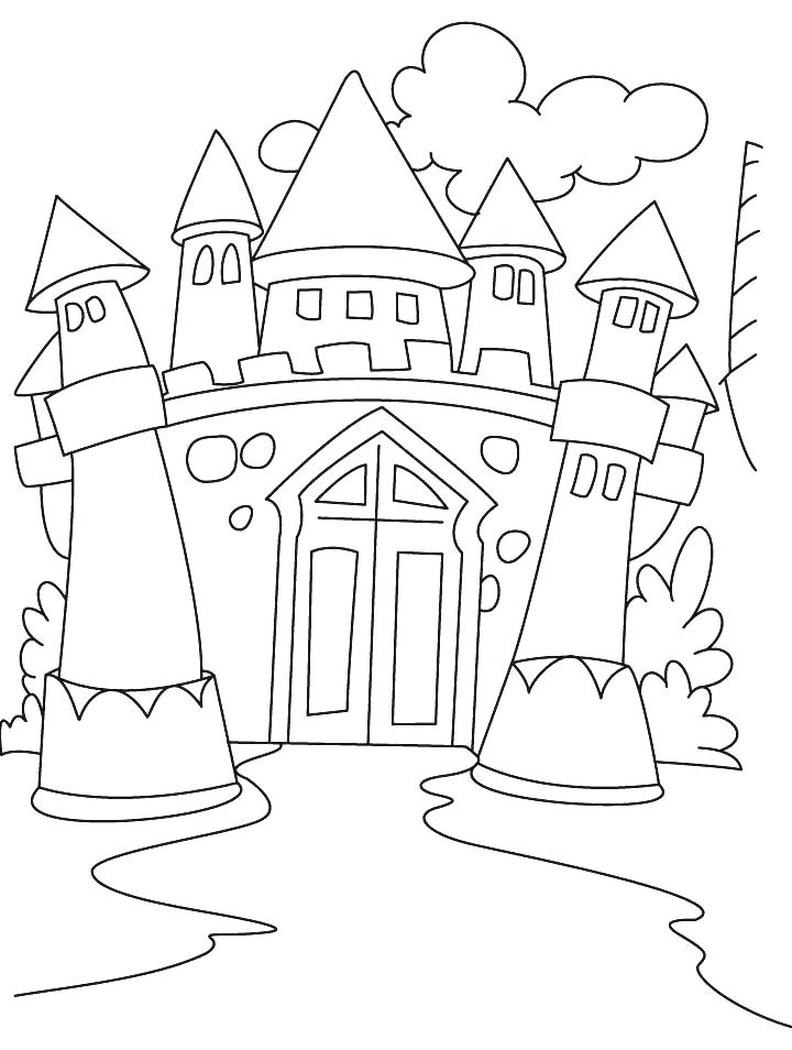 720x954 Coloring Pictures Of Castles Great Princess Castle Coloring Pages