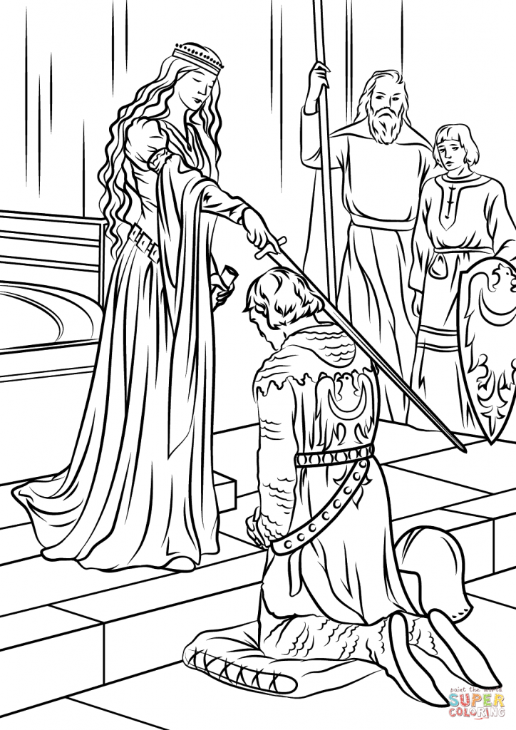 724x1024 Medieval Coloring Pages