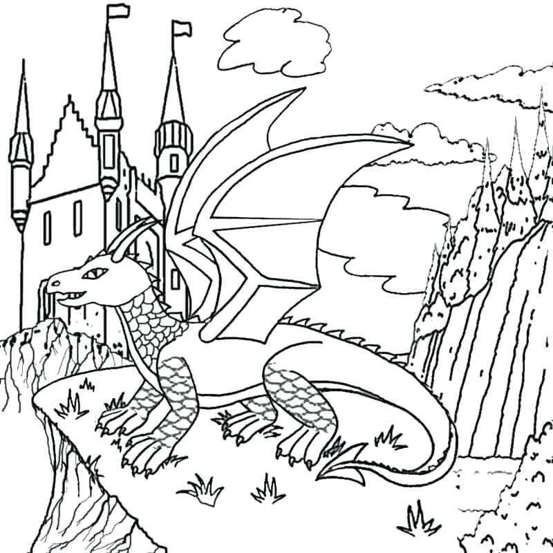 800x800 Idea Dragon Coloring Pages For Kids For Cute Dragon Coloring Pages