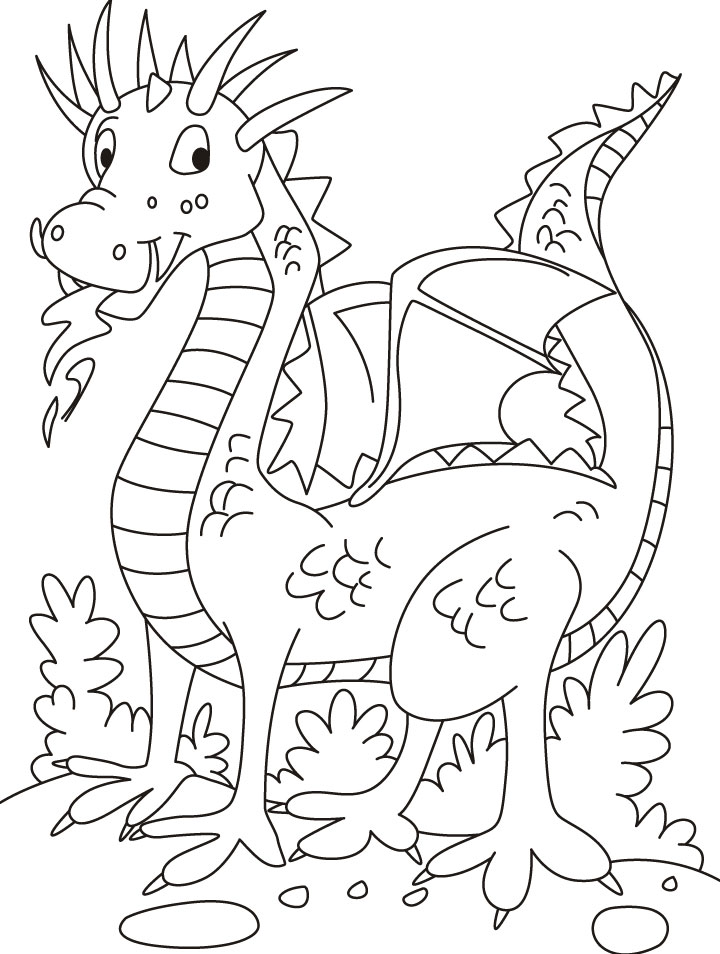720x954 Medieval Dragon Coloring Pages
