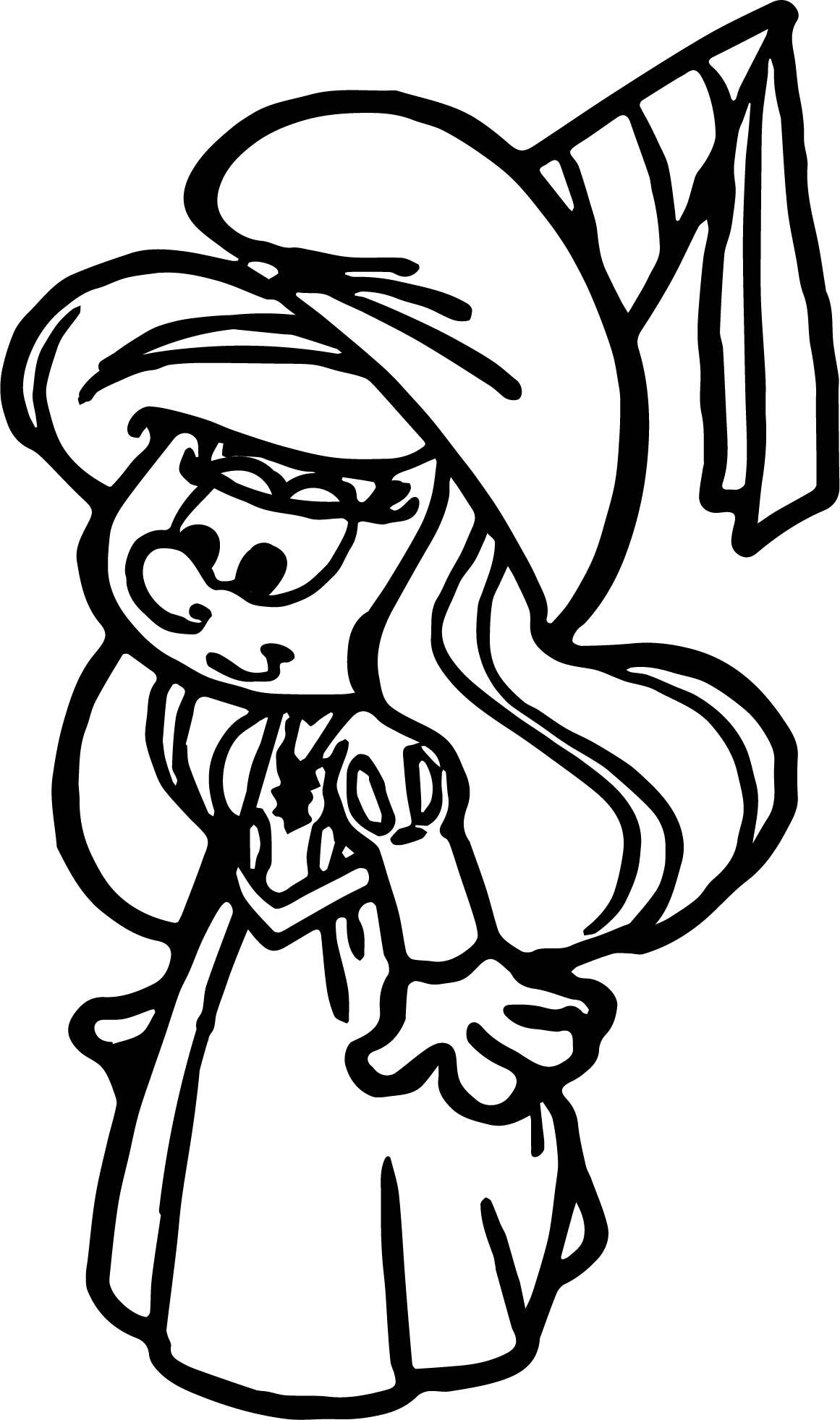1161x1963 Medieval Princess Painting Smurf Smurfette Coloring Page