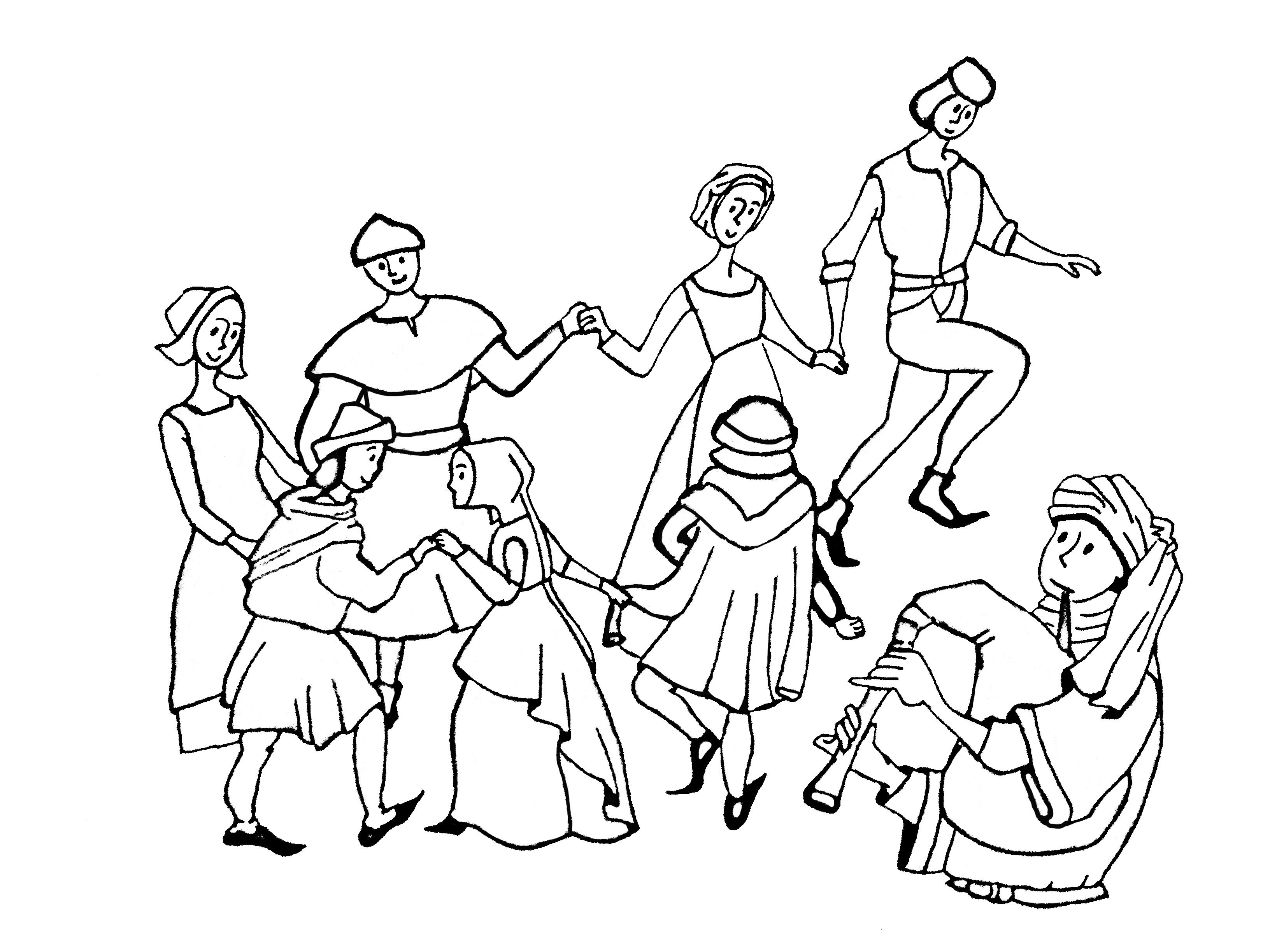 3264x2448 Free Coloring Page Coloringdult Middlege Danse Drawing