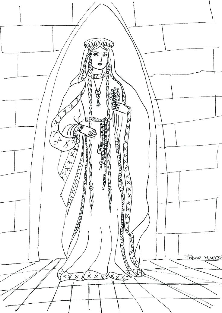 736x1038 Medieval Times Coloring Pages Medieval Princess Coloring Pages