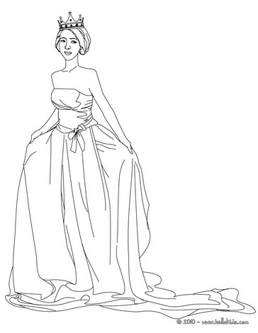 364x470 Princess With Crown Coloring Pages
