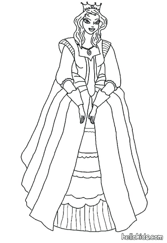 586x850 Middle Ages Coloring Pages Pics Of Princess Coloring Pages