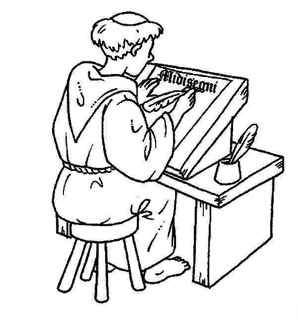 601x650 Middle Ages Coloring Page