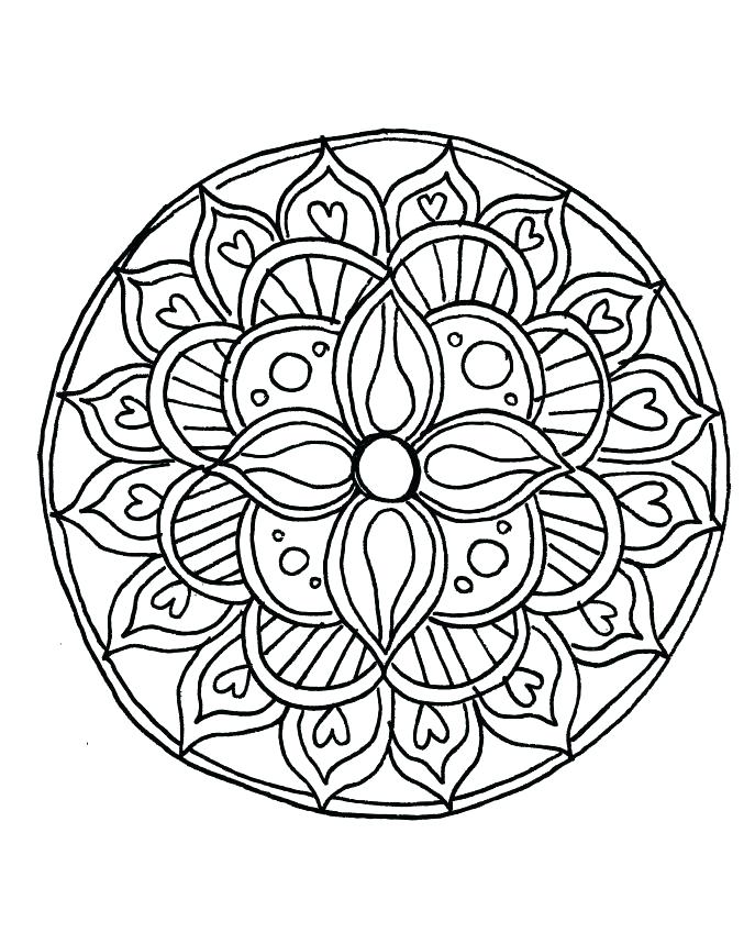 687x859 Free Mandala Coloring Pages Coloring Pages Mandala Medium Size