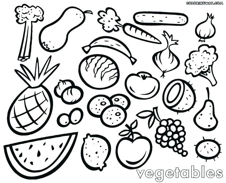728x590 Vegetable Coloring Pages Free Printable Modest Pictures Of Medium