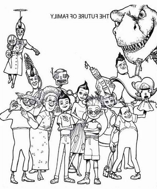 600x723 Meet The Robinsons The Future Of Family Coloring Pages Batch