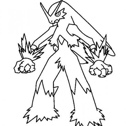 440x440 First Class Pokemon Coloring Pages Blaziken Page Mega