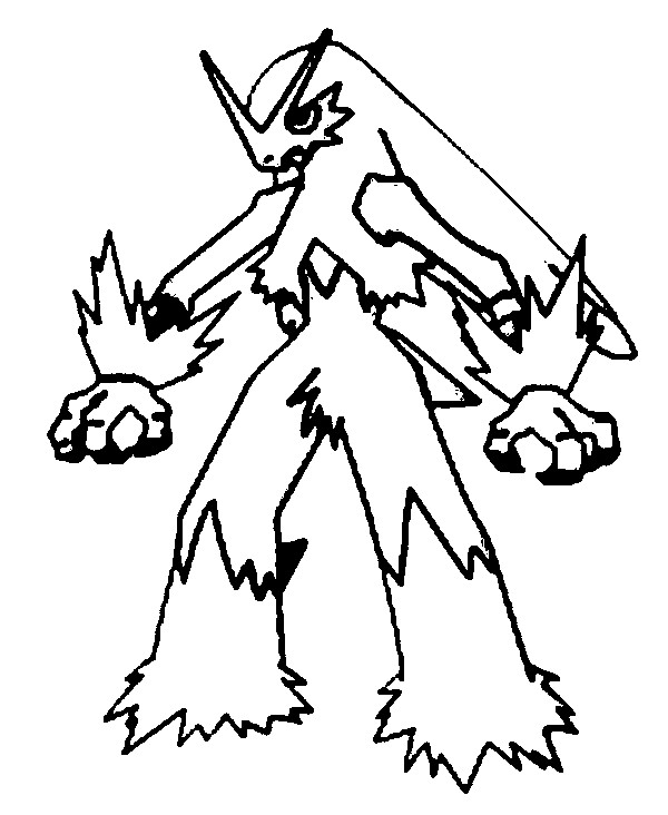 600x732 Wonderful Looking Pokemon Coloring Pages Blaziken Page Mega