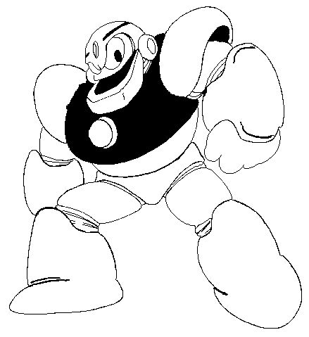 439x479 Mega Man Coloring Pages Mega Man Guts Man Coloring Page For Boys