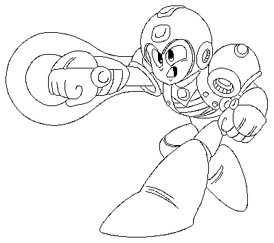 399x355 Power Suit Mega Man Coloring Page For Boys