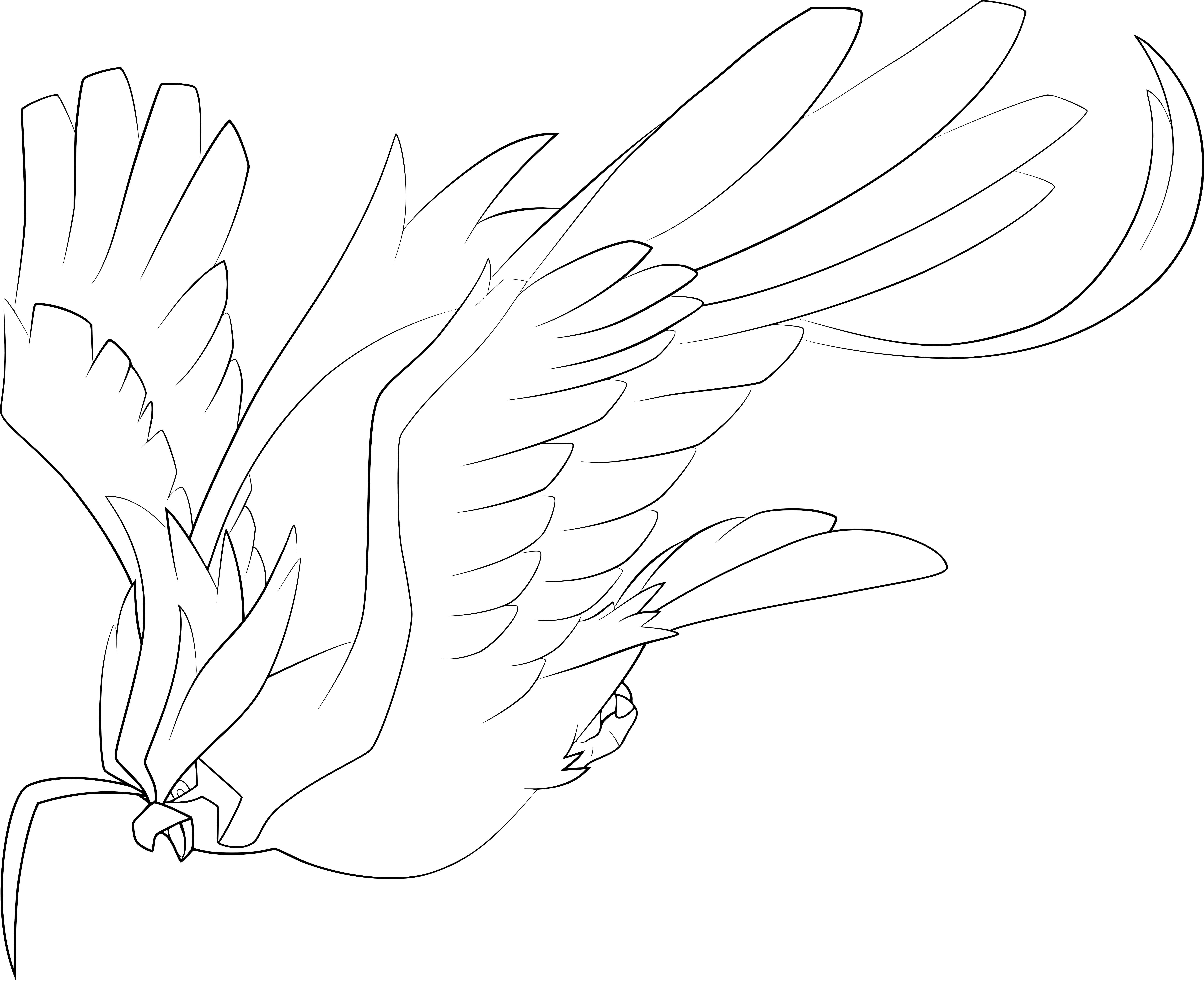 7449x6069 Pokemon Mega Pidgeot Coloring Page