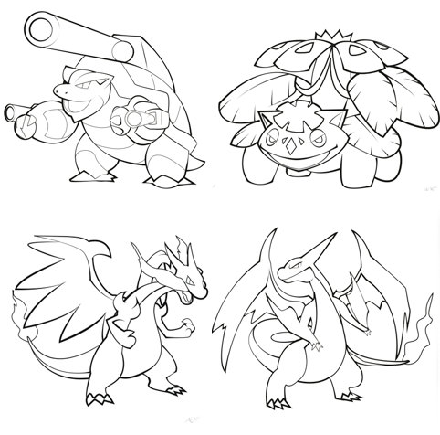 482x476 Mega Blastoise Coloring Pages