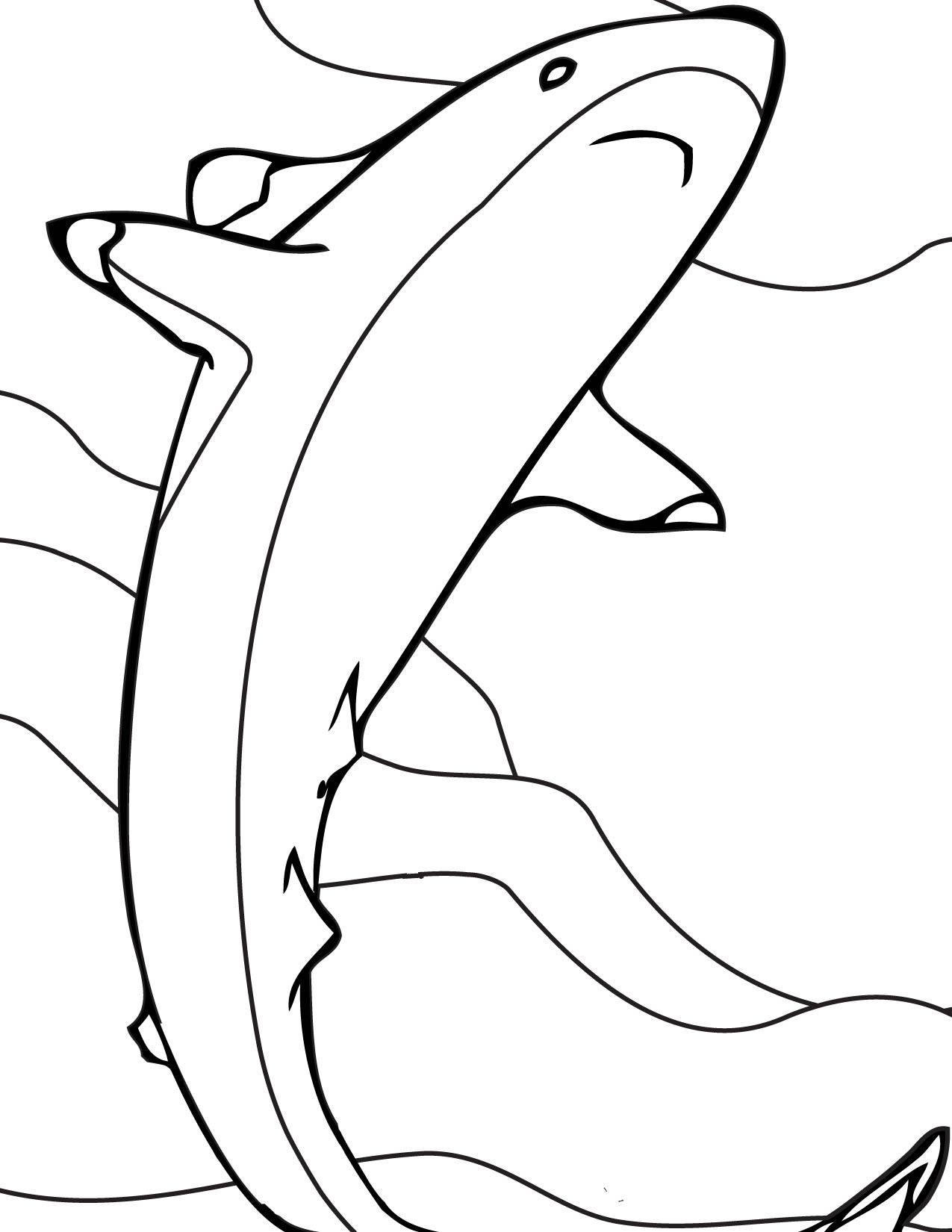 1275x1650 Cool Shark Coloring Pages To Print Coloring Pages Coloring Books