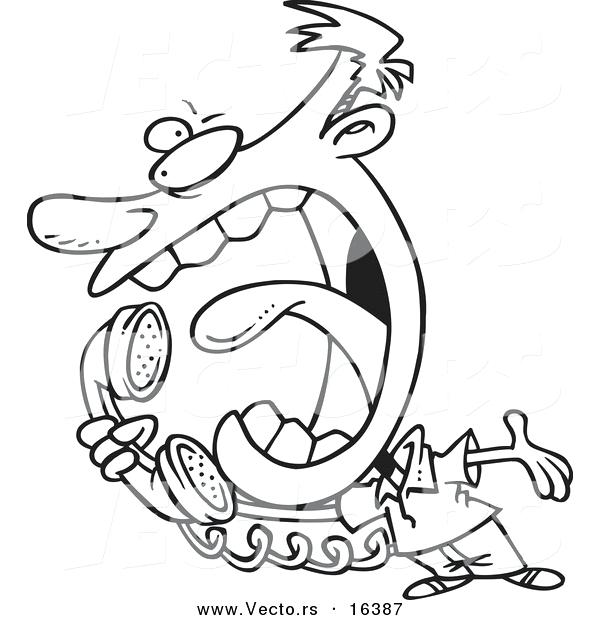 600x620 Phone Coloring Page