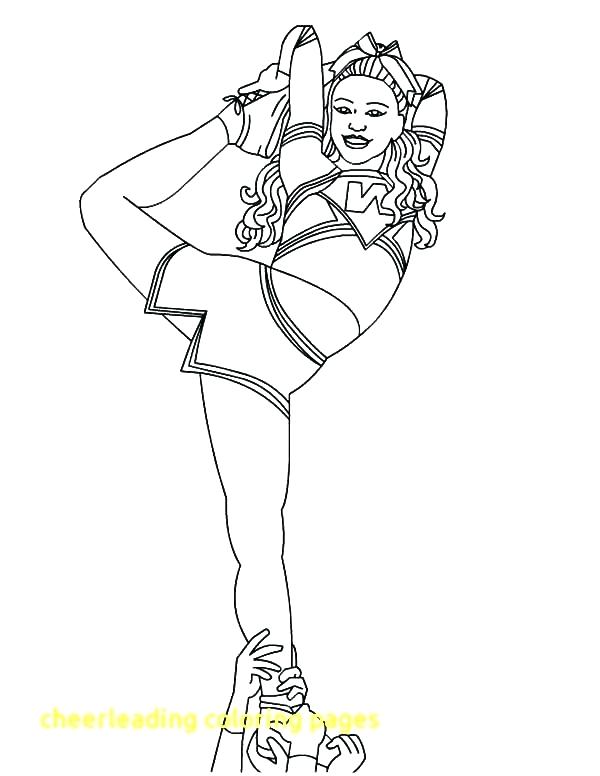 600x776 Cheerleader Coloring Sheet Amazing Cheerleader Standing On One Leg