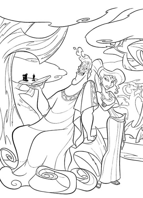 600x830 Pictures Of The Evil Hades And Megara Coloring Page