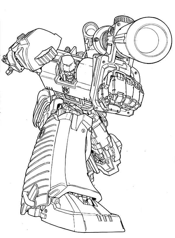 600x816 Megatron Amazing Bazooka Coloring Page