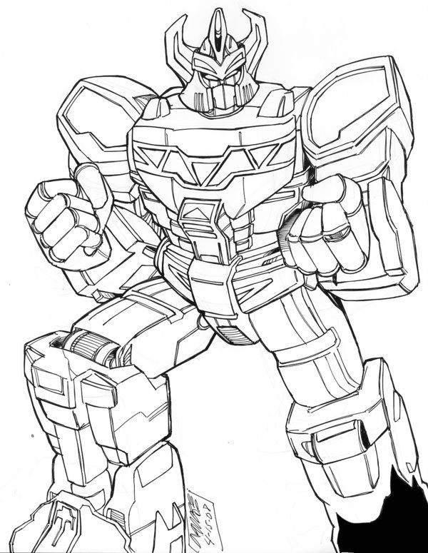 600x775 Megazord Toy Coloring Page ^printables^ Toy And Craft