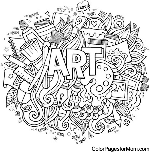 626x636 Interesting Design Art Coloring Pages Colouring To Amusing