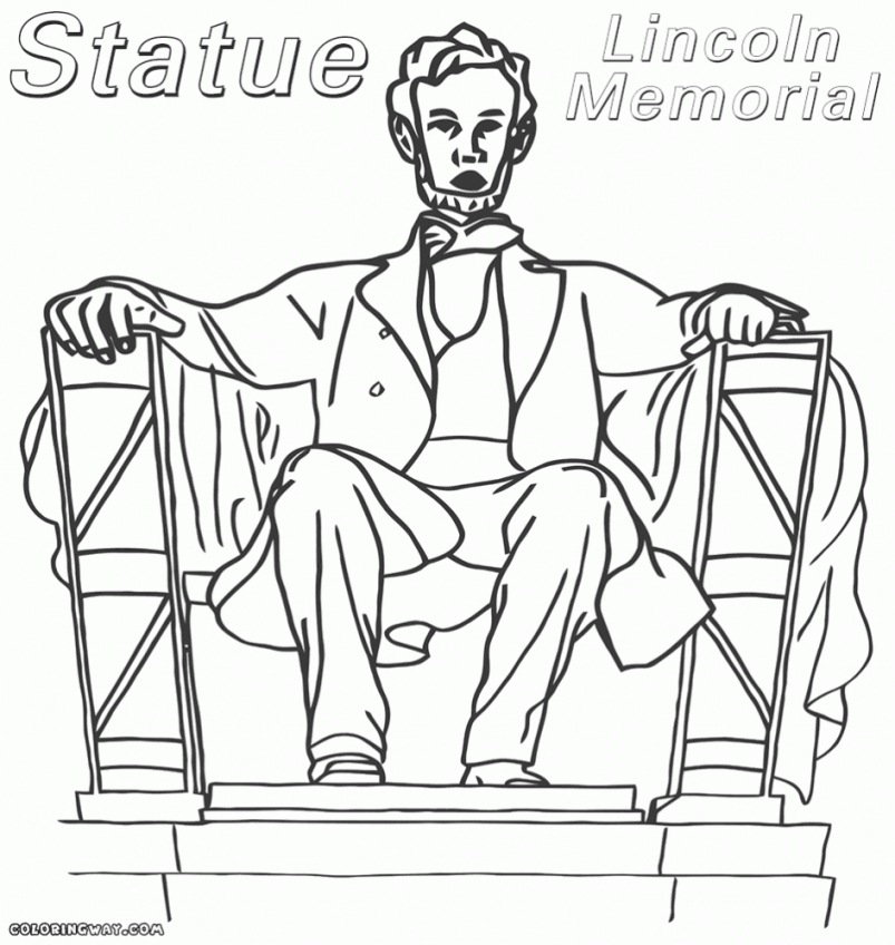 803x848 Coloring Dow Popular Lincoln Memorial Coloring Page