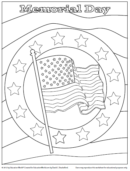 427x564 Memorial Day Coloring Page