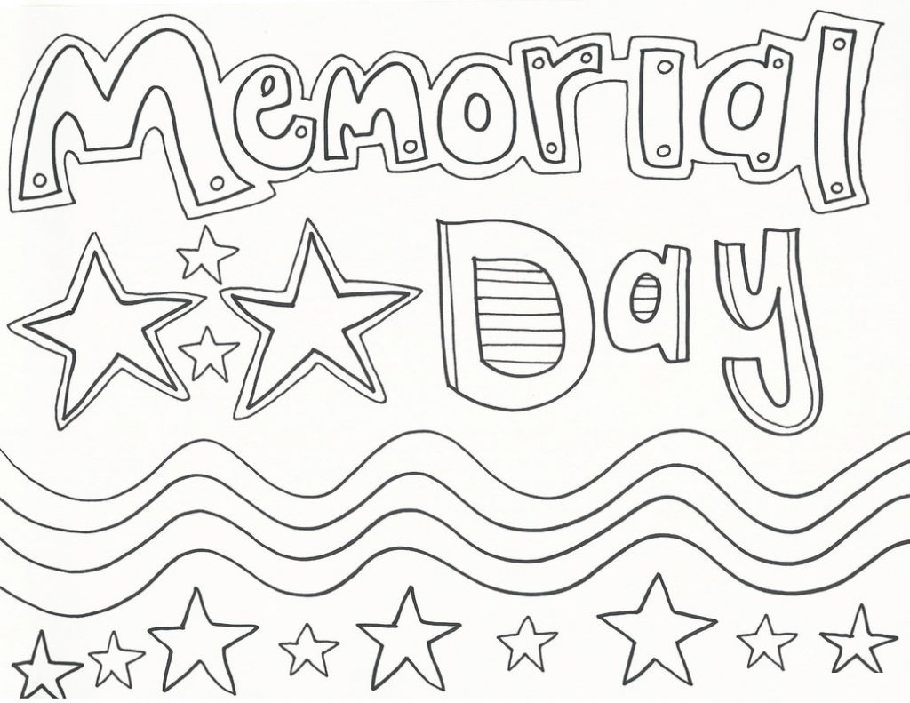 1024x791 Memorial Day Coloring Pages Free Printable