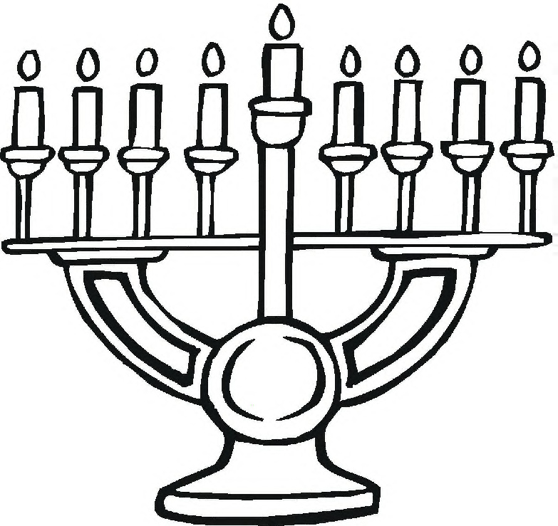 783x739 Menorah Coloring Page