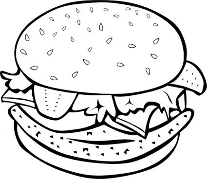 425x368 Fast Food Lunch Dinner Ff Menu Clip Art